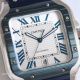 TW Factory 1-1 Replica Cartier Santos 9015 Blue ADLC Bezel with Rubber Strap (5)_th.jpg